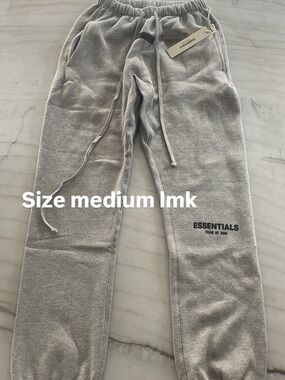 ESSENTIALS Men’s Grey Sweatpants - Comfortable Casual Bottoms
